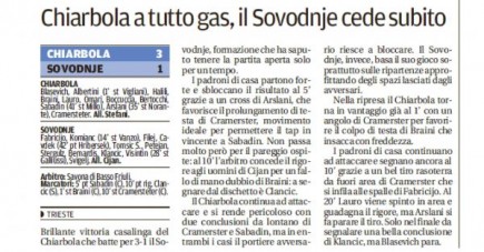 Chiarbola Ponziana VS Sovodnje Domenica 15 Gennaio 2017